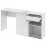 Mesa L ou Reta Escrivaninha Home Gaveta Prateleira Branca - 5