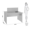Ver imagem 2 de Mesa Dupla 120cm Divisória Escritório Cinza