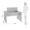 Mesa Dupla 120cm Divisória Escritório Cinza - 2
