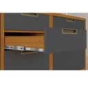Ver imagem 5 de Balcão Modular com 1 Porta e 4 Gavetas 1,20cm Imperatriz-nesher Móveis - Freijó / Grafite