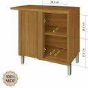Ver imagem 3 de Balcão Modular de Canto com 1 Porta Baronesa-nesher Móveis - Freijo / Off White
