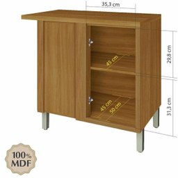 Balcão Modular de Canto com 1 Porta Baronesa-nesher Móveis - Freijo / Off White - 3 Balcão Modular de Canto com 1 Porta Baronesa-nesher Móveis - Freijo / Off White - 3