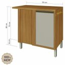 Ver imagem 2 de Balcão Modular de Canto com 1 Porta Baronesa-nesher Móveis - Freijo / Off White