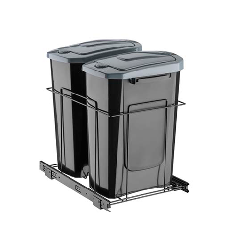 Lixeira Deslizante Dupla 15l Slim 320x470x450mm - Schmitt