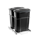Ver imagem 2 de Lixeira Deslizante Dupla 15l Slim 320x470x450mm - Schmitt