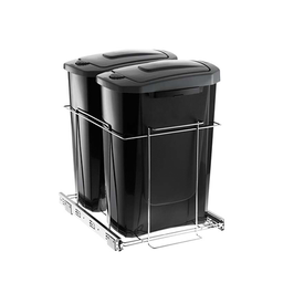 Lixeira Deslizante Dupla 15l Slim 320x470x450mm - Schmitt - 2