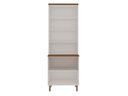 Ver imagem 3 de Cristaleira 80cm 2 Portas Vidro Balcão Mdf Cozinha Modulada Cor:branco com Ébano
