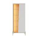 Ver imagem 2 de Cristaleira com LED Vidro 2 Portas 73,5cm Multimóveis Crcol-CRI004 Off White/Madeirado