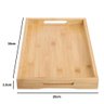 Bandeja Bambu cantinho Cafe Retangular grande 38x25cm servir - 2
