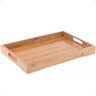 Bandeja Bambu cantinho Cafe Retangular grande 38x25cm servir - 1