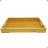 Bandeja Bambu cantinho Cafe Retangular grande 38x25cm servir - 8