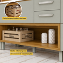 Ver imagem 4 de Armário Balcão de Cozinha Princesa 1 Porta 2 Gavetas c/Caixa Organizadora Freijó/Off White - Nesher