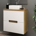 Ver imagem 1 de Gabinete para Banheiro 80cm com Cuba Cewal Mel/branco