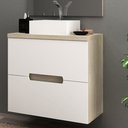 Ver imagem 1 de Gabinete para Banheiro 80cm com Cuba Cewal Patina/branco