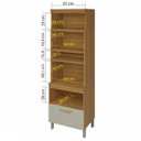 Ver imagem 4 de Paneleiro Torre Quente com 2 Portas e 1 Gavetas Princesa-Nesher Móveis - Freijo / Off White