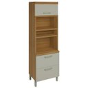 Ver imagem 1 de Paneleiro Torre Quente com 2 Portas e 1 Gavetas Princesa-Nesher Móveis - Freijo / Off White