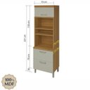 Ver imagem 2 de Paneleiro Torre Quente com 2 Portas e 1 Gavetas Princesa-Nesher Móveis - Freijo / Off White