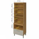 Ver imagem 3 de Paneleiro Torre Quente com 2 Portas e 1 Gavetas Princesa-Nesher Móveis - Freijo / Off White