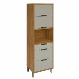 Paneleiro Modular 2 Portas 3 Gavetas Imperatriz 70cm Mdf - Nesher - 1