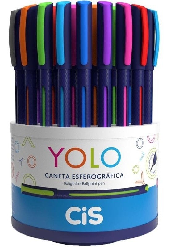 Estojo Caneta Esferográfica Yolo 0.7mm C/ 10 Cores Cis