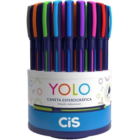 Estojo Caneta Esferográfica Yolo 0.7mm C/ 10 Cores Cis