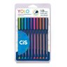 Estojo Caneta Esferográfica Yolo 0.7mm C/ 10 Cores Cis - 2
