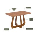 Ver imagem 2 de Mesa P/ Cozinha Bromélia Natuame C/ Tampo Madeirado 130x80cm Carvalho/cinamomo - Cimol