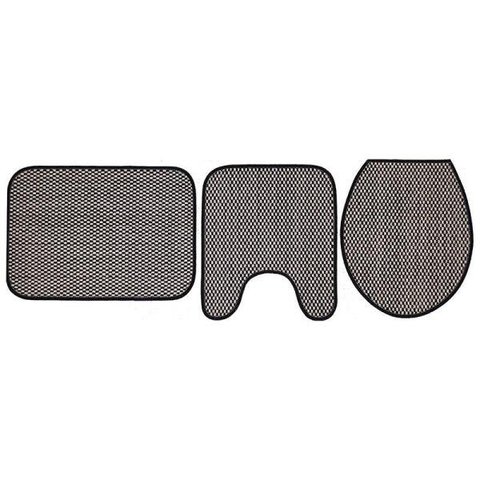 Jogo de Tapetes para Banheiro 3 Peças Flor de Liz B-Rayza - Colorido