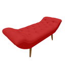 Ver imagem 2 de Recamier Sofá Calçadeira 1,98 M Realeza:suede Vermelho