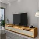 Ver imagem 2 de Rack para Tv com Led Requinte com Off White - Gelius Móveis