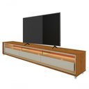 Ver imagem 1 de Rack para Tv com Led Requinte com Off White - Gelius Móveis