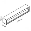 Ver imagem 5 de Rack para Tv com Led Requinte com Off White - Gelius Móveis