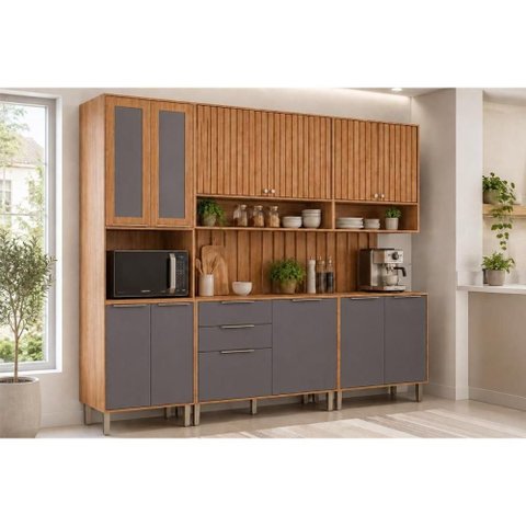 Cozinha Completa 7 Peças Divina C7113 Cinamomo/Titanium MGM