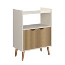 Ver imagem 1 de Aparador Buffet Cantinho do Café Decorativo com Pés: Off-white Ripado