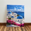 Ver imagem 6 de Kit3 Quadro Decorativo Santorini Grécia Paisagem Europa Azul 28x20cm