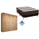 Ver imagem 1 de Cama Box Casal + Colchão Light Ortobom + Guarda Roupa Master 8.6 Atacama