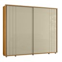 Ver imagem 4 de Guarda Roupa Dalí 2 Portas de Correr 8 Gavetas Cumaru Opala Madetec