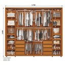 Ver imagem 2 de Guarda Roupa Dalí 2 Portas de Correr 8 Gavetas Cumaru Opala Madetec