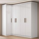 Ver imagem 2 de Guarda Roupas Modulado de Canto Madrid com 5 Portas e 2 Gavetas Maxel Branco