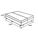 Ver imagem 3 de Cama Box Baú Blindado King Bipartido AColchoes Sintético Marrom 41x193x203