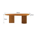 Ver imagem 3 de Conjunto Sala de Jantar Mesa Orgânica 200cm 6 Cadeiras Belle sem Tampo Vidro Cinamomo/Sintético Terr
