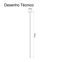 Torneira de Teto em Inox Polido 1,70m Luxo para Lavabo Banheiro 100% Inox - 4
