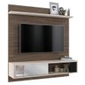 Painel Bancada Suspensa Para Tv Até 55'' Porto Seguro C05 Nogueira Real/Off White - 1