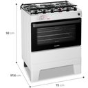 Ver imagem 3 de Fogão Esmaltec Ideal Master 5 Bocas 50l Bivolt Branco com Acendimento Automático e Tripla Chama