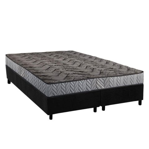 Conjunto Box King: Colchão Espuma Paropas Compact Ag 65 / D23 Royalle Rústico Prata + Base Crc