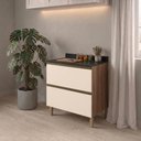 Ver imagem 7 de Balcao com Tampo 2 Gavetoes MDF 80 cm Kali 1641222 Carvalho Toq Off White Nicioli