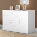 Ver imagem 1 de Cômoda Infantil 4 Gavetas 1 Porta Dominique Planet Baby