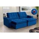 Ver imagem 2 de Sofá Londres com Porta Copo 5 Lugares 2,70cm- de Casa Décor Estofados Azul