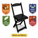 Ver mais imagens de Kit 5 Conjuntos Dobráveis 70x70 com 5 Mesas 20 Cadeiras Imbuia