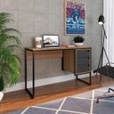 Ver imagem 3 de Mesa para Computador com 3 Gavetas Of002 - Placa e Ponto Móveis - Grafite/Mel
